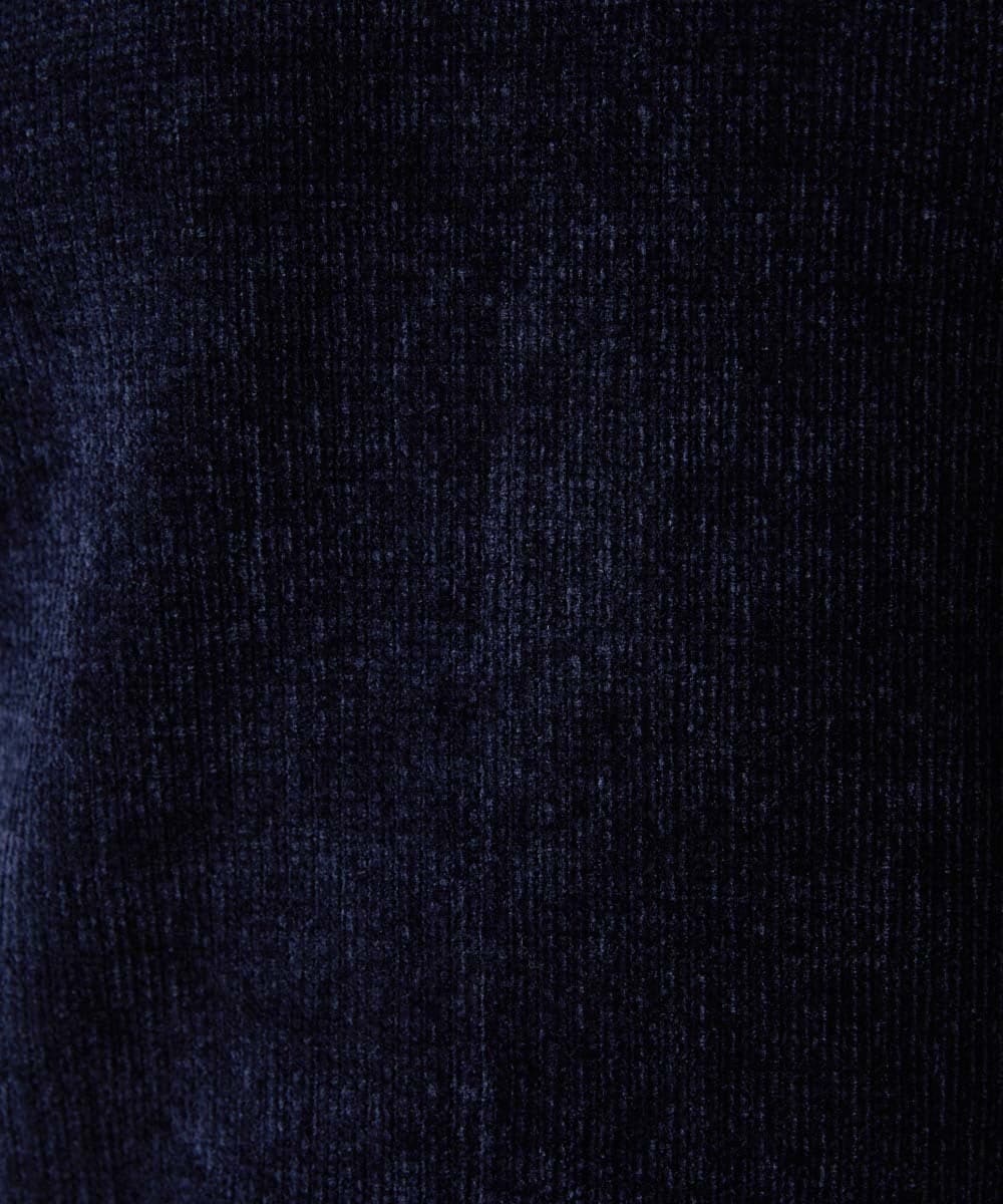 MNKCD71200 MICHEL KLEIN HOMME(ミッシェルクラン オム) クルーネックモールニット ネイビー