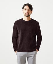 MNKCD71200 MICHEL KLEIN HOMME(ミッシェルクラン オム) クルーネックモールニット パープル