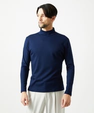 MNKCG68250 MICHEL KLEIN HOMME(ミッシェルクラン オム) 《日本製》スムースモックネックカットソー ブルー