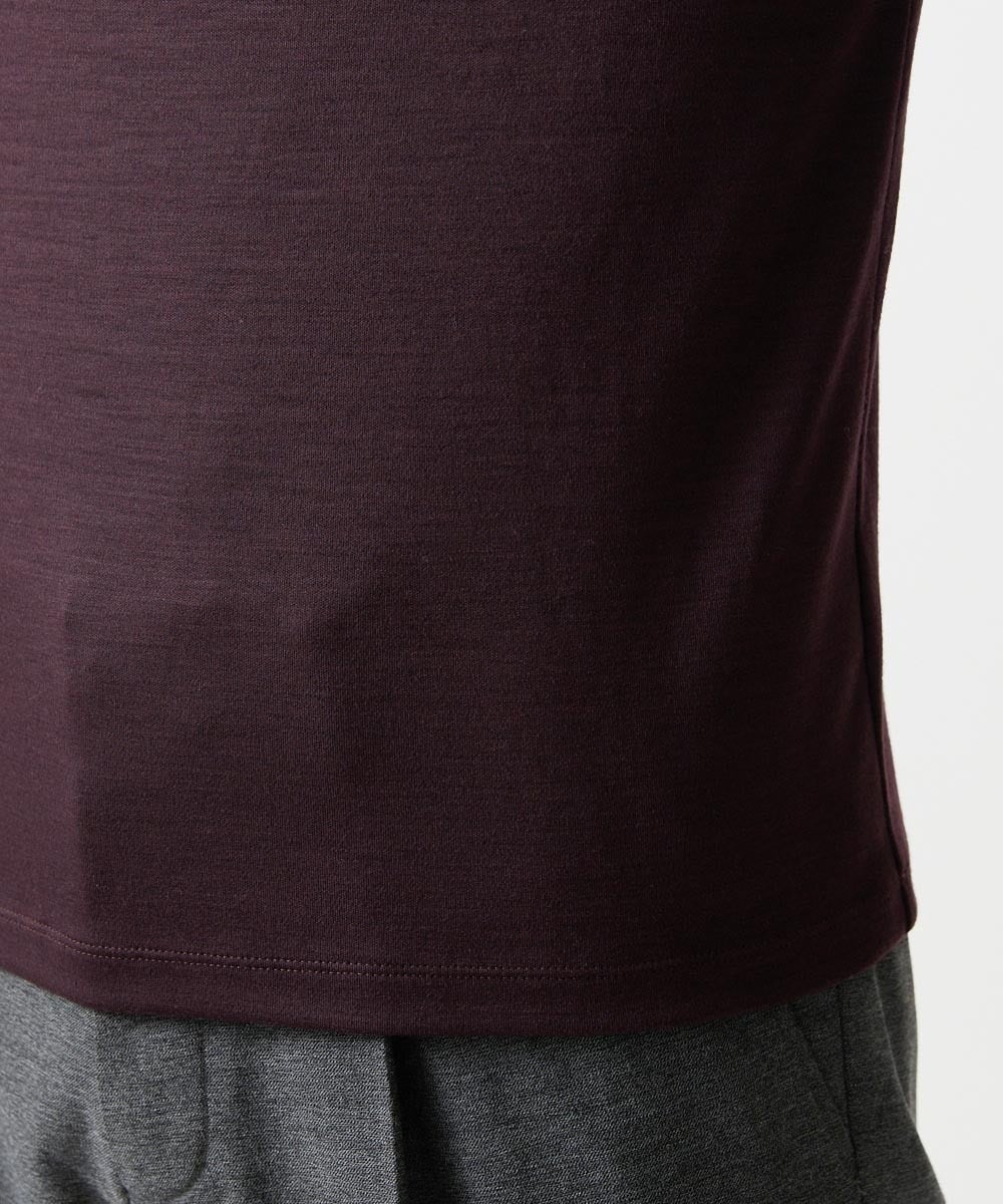 MNKCG68250 MICHEL KLEIN HOMME(ミッシェルクラン オム) 《日本製》スムースモックネックカットソー パープル