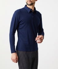 MNKCG69290 MICHEL KLEIN HOMME(ミッシェルクラン オム) 《日本製》スムースポロシャツカットソー ブルー
