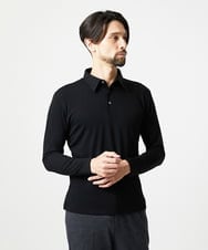 MNKCG69290 MICHEL KLEIN HOMME(ミッシェルクラン オム) 《日本製》スムースポロシャツカットソー ブラック