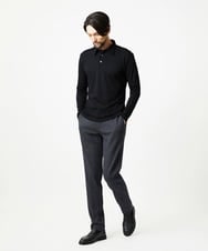 MNKCG69290 MICHEL KLEIN HOMME(ミッシェルクラン オム) 《日本製》スムースポロシャツカットソー ブラック