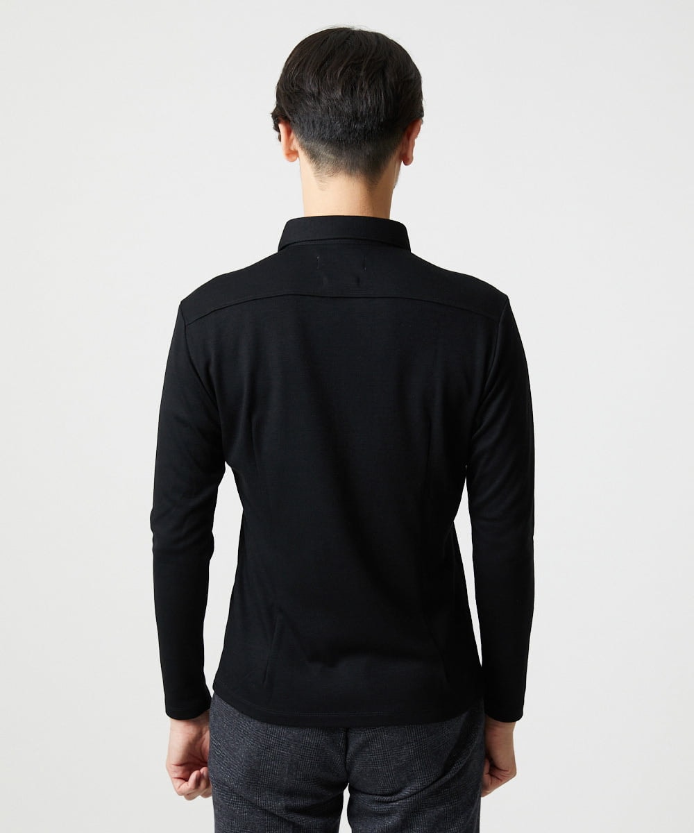 MNKCG69290 MICHEL KLEIN HOMME(ミッシェルクラン オム) 《日本製》スムースポロシャツカットソー ブラック