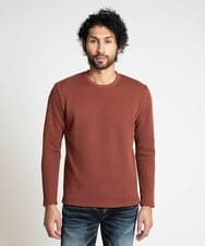 MNKCV08200 MICHEL KLEIN HOMME(ミッシェルクラン オム) ダブルフェイスクルーネックカットソー オレンジ(17)