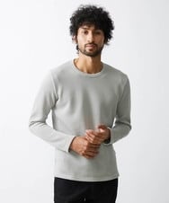MNKCV08200 MICHEL KLEIN HOMME(ミッシェルクラン オム) ダブルフェイスクルーネックカットソー ベージュ(84)