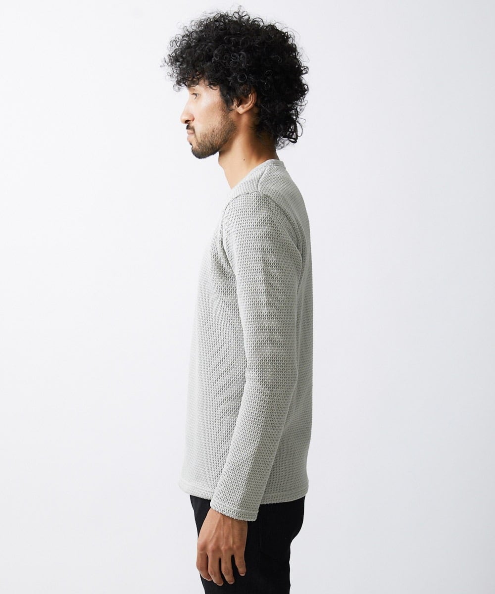 MNKCV08200 MICHEL KLEIN HOMME(ミッシェルクラン オム) ダブルフェイスクルーネックカットソー ベージュ(84)