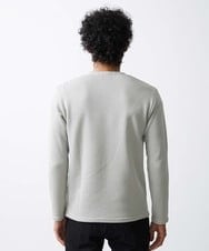 MNKCV08200 MICHEL KLEIN HOMME(ミッシェルクラン オム) ダブルフェイスクルーネックカットソー ベージュ(84)