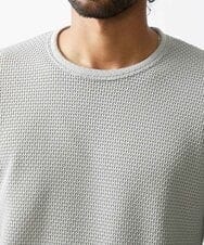 MNKCV08200 MICHEL KLEIN HOMME(ミッシェルクラン オム) ダブルフェイスクルーネックカットソー ベージュ(84)