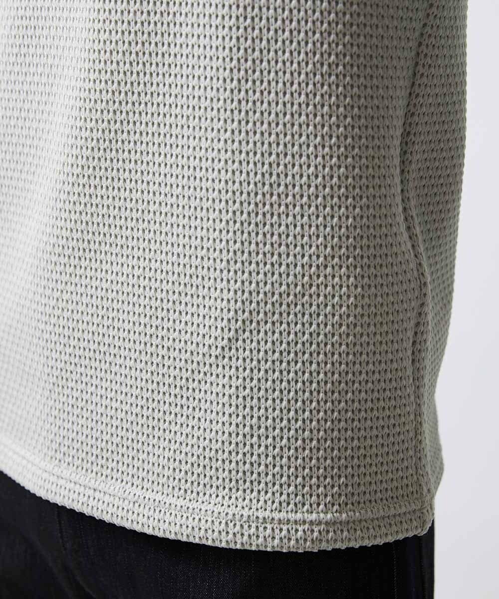 MNKCV08200 MICHEL KLEIN HOMME(ミッシェルクラン オム) ダブルフェイスクルーネックカットソー ベージュ(84)