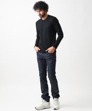 MNKCV08200 MICHEL KLEIN HOMME(ミッシェルクラン オム) ダブルフェイスクルーネックカットソー ブラック(94)