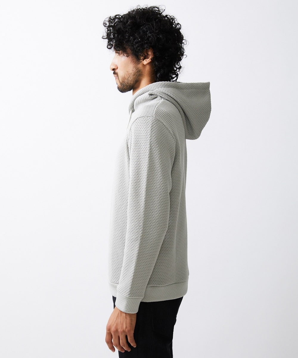 MNKCV42250 MICHEL KLEIN HOMME(ミッシェルクラン オム) ダブルフェイスプルオーバーパーカー ベージュ