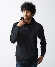 MNKCV42250 MICHEL KLEIN HOMME(ミッシェルクラン オム) ダブルフェイスプルオーバーパーカー ブラック