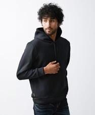 MNKCV42250 MICHEL KLEIN HOMME(ミッシェルクラン オム) ダブルフェイスプルオーバーパーカー ブラック(94)