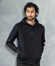 MNKCV42250 MICHEL KLEIN HOMME(ミッシェルクラン オム) ダブルフェイスプルオーバーパーカー ブラック(94)