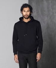 MNKCV42250 MICHEL KLEIN HOMME(ミッシェルクラン オム) ダブルフェイスプルオーバーパーカー ブラック(94)
