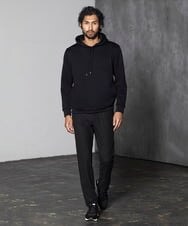 MNKCV42250 MICHEL KLEIN HOMME(ミッシェルクラン オム) ダブルフェイスプルオーバーパーカー ブラック(94)
