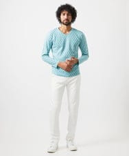 MNKDC50150 MICHEL KLEIN HOMME(ミッシェルクラン オム) 《日本製》リンクスVネック長袖カットソー カーキ