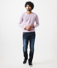 MNKDC51130 MICHEL KLEIN HOMME(ミッシェルクラン オム) ダブルフェイスクルーネック長袖カットソー ラベンダー
