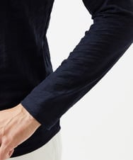 MNKDF50150 MICHEL KLEIN HOMME(ミッシェルクラン オム) チドリ柄Vネックカットソー ネイビー