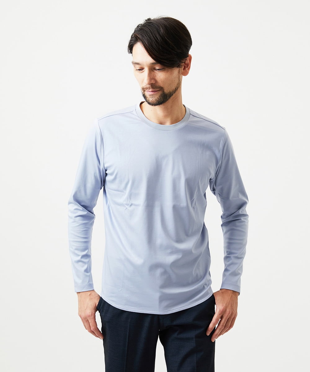 MNKDF51150 MICHEL KLEIN HOMME(ミッシェルクラン オム) クルーネックカットソー ライトブルー