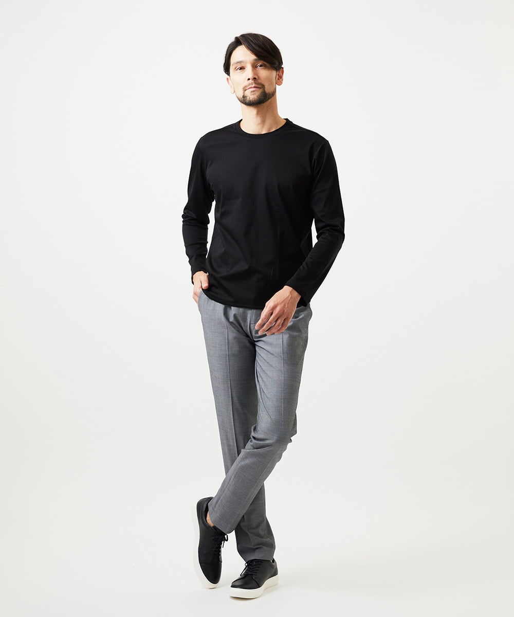 MNKDF51150 MICHEL KLEIN HOMME(ミッシェルクラン オム) クルーネックカットソー ブラック