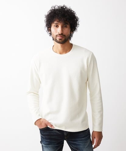MNKDV52190 MICHEL KLEIN HOMME 【2024年春モデル】ヘリンボン柄カットソー