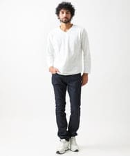 MNKDX01150 MICHEL KLEIN HOMME(ミッシェルクラン オム) 《日本製》ダイヤ柄カットソー ホワイト(90)