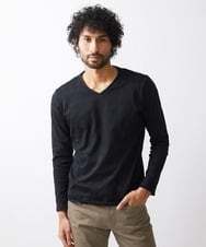 MNKDX01150 MICHEL KLEIN HOMME(ミッシェルクラン オム) 《日本製》ダイヤ柄カットソー ブラック(94)