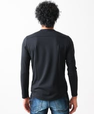 MNKDX62130 MICHEL KLEIN HOMME(ミッシェルクラン オム) ダブルフェイスクルーネックカットソー ブラック(94)
