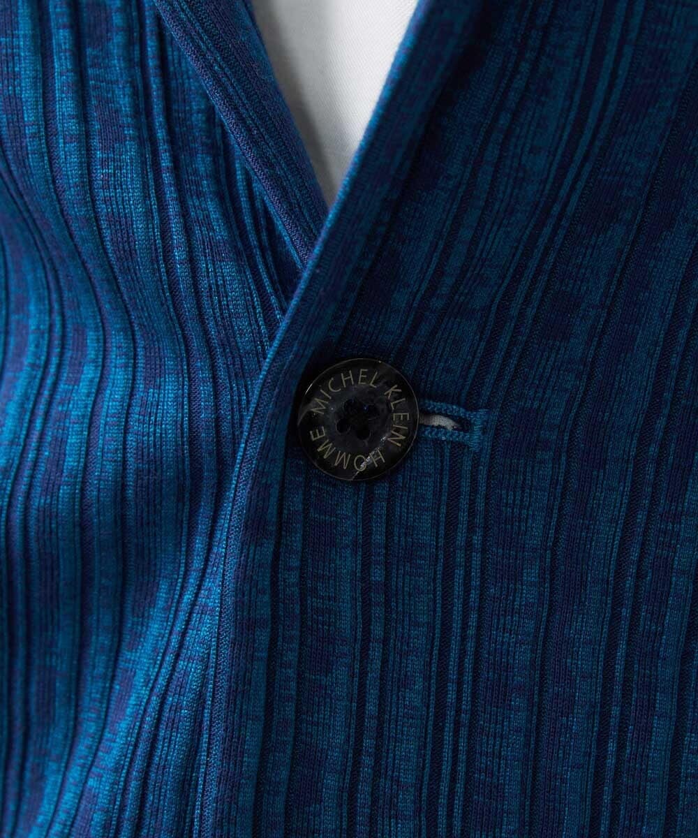 MNKGC31270 MICHEL KLEIN HOMME(ミッシェルクラン オム) プリーツフードジャケット ブルー
