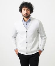 MNKGC32270 MICHEL KLEIN HOMME(ミッシェルクラン オム) 【WEB限定】プリーツYカーディガン ライトグレー