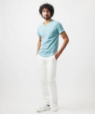 MNKGC50130 MICHEL KLEIN HOMME(ミッシェルクラン オム) 《日本製》リンクスVネック半袖カットソー カーキ