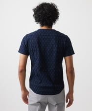 MNKGC50130 MICHEL KLEIN HOMME(ミッシェルクラン オム) 《日本製》リンクスVネック半袖カットソー ネイビー