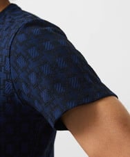 MNKGC50130 MICHEL KLEIN HOMME(ミッシェルクラン オム) 《日本製》リンクスVネック半袖カットソー ネイビー