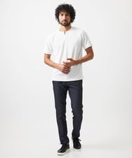 MNKGC54150 MICHEL KLEIN HOMME(ミッシェルクラン オム) 《日本製》キーネック半袖カットソー ホワイト