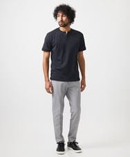 MNKGC54150 MICHEL KLEIN HOMME(ミッシェルクラン オム) 《日本製》キーネック半袖カットソー ブラック