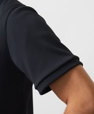 MNKGC54150 MICHEL KLEIN HOMME(ミッシェルクラン オム) 《日本製》キーネック半袖カットソー ブラック