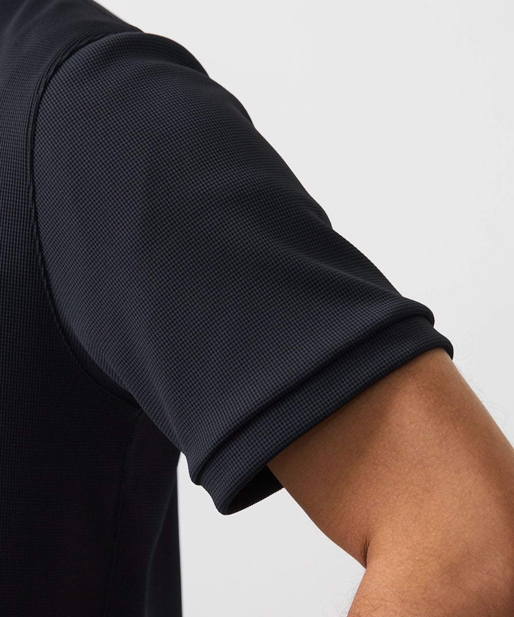 MNKGC54150 MICHEL KLEIN HOMME(ミッシェルクラン オム) 《日本製》キーネック半袖カットソー ブラック