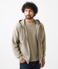 MNKGC58300 MICHEL KLEIN HOMME(ミッシェルクラン オム) ダブルフェイスZIPパーカー セットアップ オフホワイト