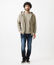 MNKGC58300 MICHEL KLEIN HOMME(ミッシェルクラン オム) ダブルフェイスZIPパーカー セットアップ オフホワイト