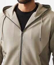 MNKGC58300 MICHEL KLEIN HOMME(ミッシェルクラン オム) ダブルフェイスZIPパーカー セットアップ オフホワイト