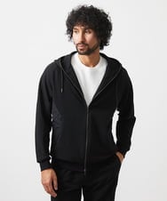 MNKGC58300 MICHEL KLEIN HOMME(ミッシェルクラン オム) ダブルフェイスZIPパーカー セットアップ ブラック