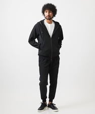 MNKGC58300 MICHEL KLEIN HOMME(ミッシェルクラン オム) ダブルフェイスZIPパーカー セットアップ ブラック