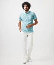 MNKGC60170 MICHEL KLEIN HOMME(ミッシェルクラン オム) 《日本製》リンクスVネック半袖ポロシャツ カーキ