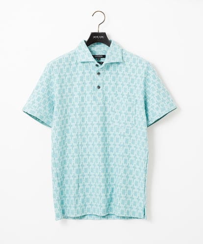 MNKGC60170 MICHEL KLEIN HOMME 《日本製》リンクスVネック半袖ポロシャツ