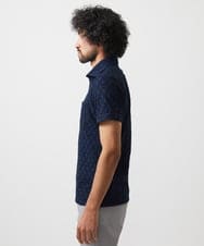 MNKGC60170 MICHEL KLEIN HOMME(ミッシェルクラン オム) 《日本製》リンクスVネック半袖ポロシャツ ネイビー