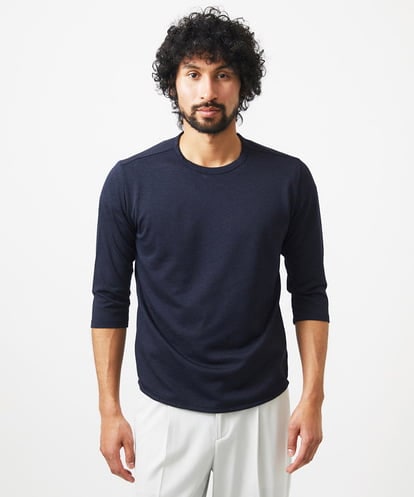 MNKGC64160 MICHEL KLEIN HOMME 《日本製》七分袖カットソー