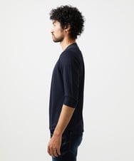 MNKGC64160 MICHEL KLEIN HOMME(ミッシェルクラン オム) 《日本製》七分袖カットソー ネイビー
