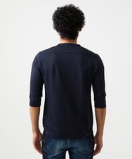 MNKGC64160 MICHEL KLEIN HOMME(ミッシェルクラン オム) 《日本製》七分袖カットソー ネイビー